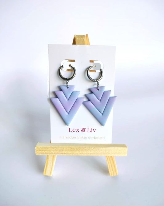 Blauw paarse driehoeken