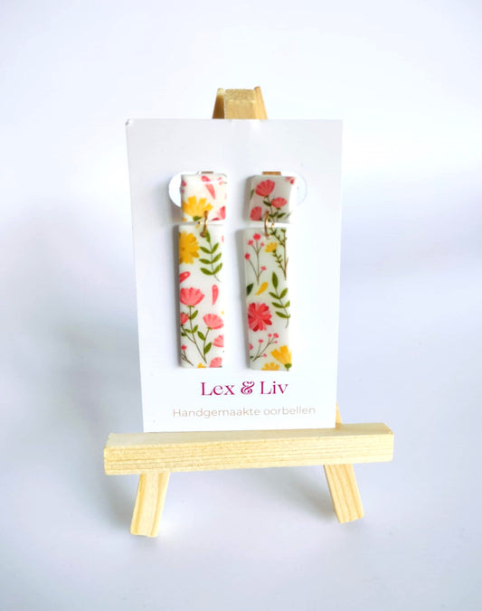 Rechthoeken met bloemen