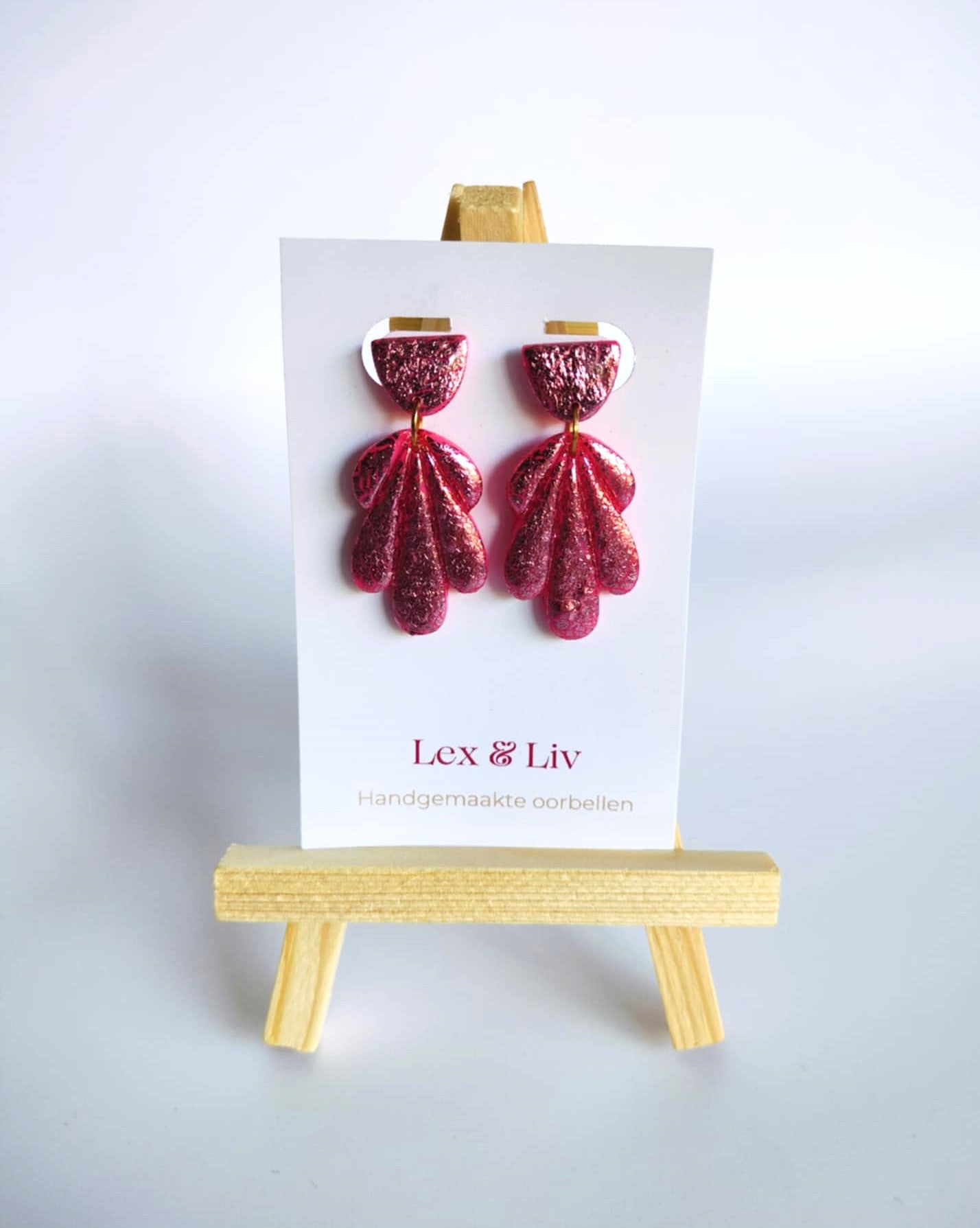 Roze waaier met glitter